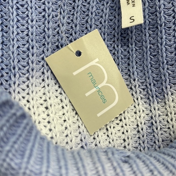 Maurices NWT Blue Tie Dye Destructed Pullover Sweater Size Small - Picture 10 of 13